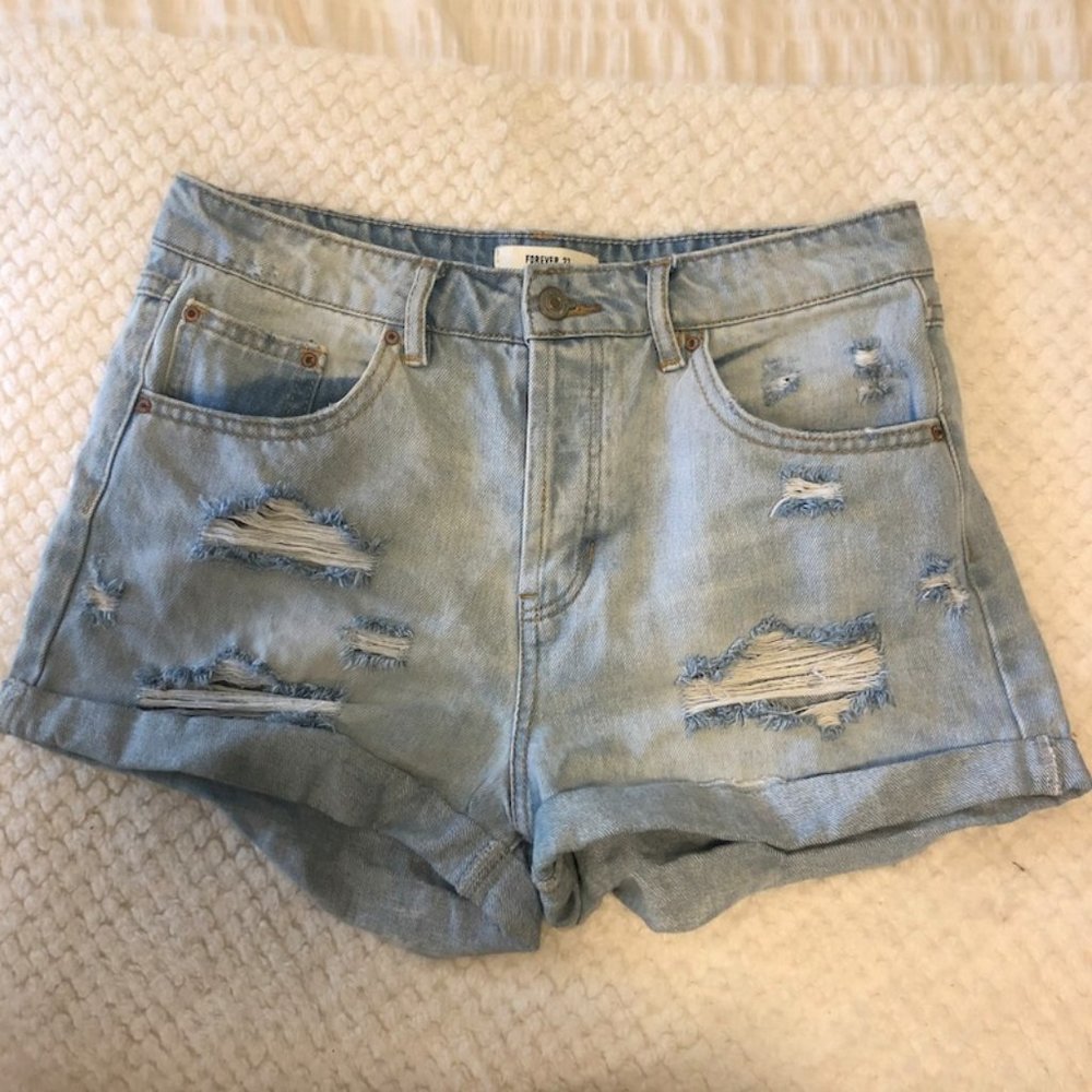 Forever 21 Distressed Denim Shorts
